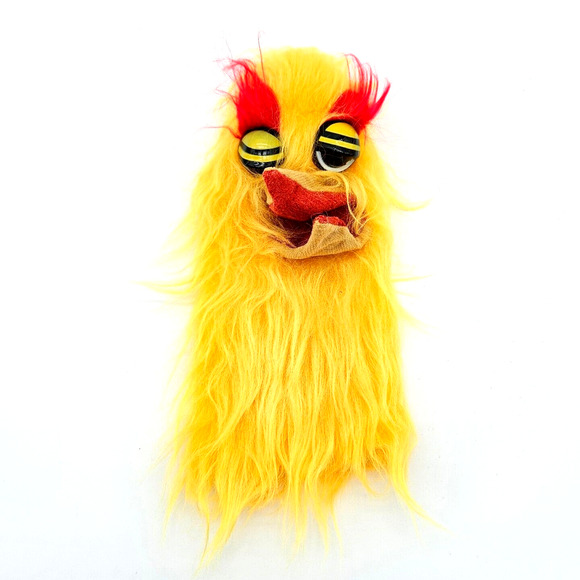 Vintage Chicken Hand Puppet Golf Club‎ Head Cover Yellow Utah Navajo Indians USA - Picture 1 of 3